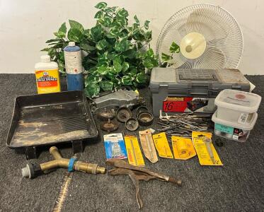 Various Bits, Hole Saws & Tools, Mercury Outboard Vapor Separator Assembly, Fan & More