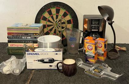 Dart Board, Coffee Maker, Dremel 200, Books & Manuals, Carpet Odor Eliminator & More