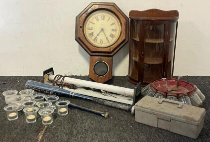Wood Display Case, Verichron Wall Clock, Work Shop Light, Rotating Parts Organizer & More