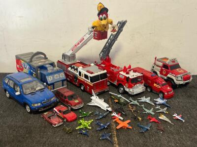Children&rsquo;s Toys Including Firetrucks, Cars & Model Airplanes