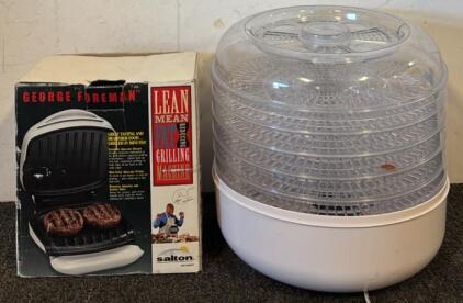 Ronco 5-Tray Food Dehydrator & George Foreman Small Electric Grill