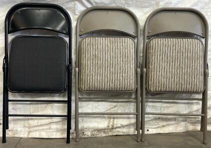 (3) Cushioned Folding Chairs
