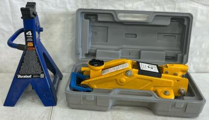 4 Ton Jack Stand & 2 Ton Rolling Floor Jack