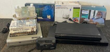 (3) DVD Players, Self Care Goods, (2) Home Nebulizers, Film Camera & More