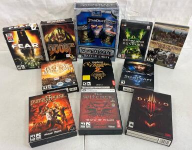 (10) PC Games Including Doom 3, Fear, Dungeon Siege 2, Diablo & More