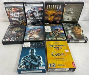 (10) PC Games Including GTA 4, Titan Quest, Crysis, Gothic 3, Stalker & More