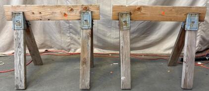 (2) Sawhorses H 2&rsquo; 5&rdquo; W 2&rsquo; 8.5&rdquo; L 1&rsquo; 3&rdquo;