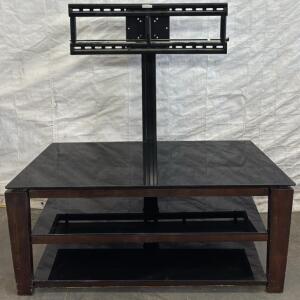 Glass-Top TV Stand w/ Mount Attachment / 20&rdquo; L x 52&rdquo; W x 56&rdquo; H