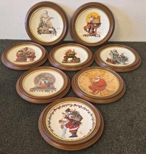 (8) Gorham Fine China Collectibles Christmas These Decorative Plates With Hanging Borders
