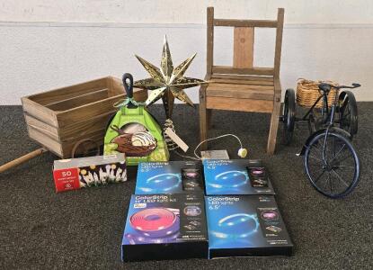 Home Decor- LED Light Strips, Tricycle Decor, Little Wagon, Bake-In Skillet Brownie And More