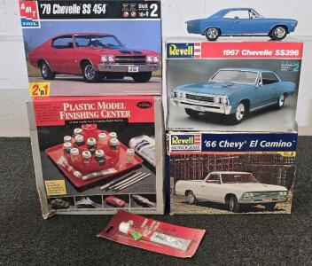 Model Muscle Cars- '70 Chevelle, '66 El Camino, '67 Chevelle (Mostly Assembled)