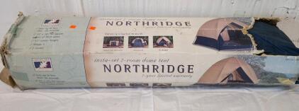 Northridge 2 Room Dome Tent Sleeps 5, 72" Tall 12'X10' 90 sq Feet