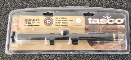 Tasco Rimfire 4X Magnification 15mm Scope New In Package