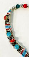 Beautiful Turquoise and Red Coral Gemstone Necklace - 3