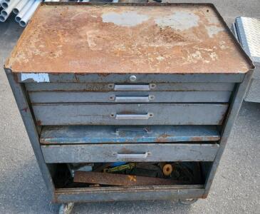 Rolling Tool Cabinet, 4 Drawers, Steel, CG8875