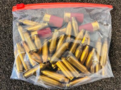 (46) Count 243 Win Brass Casings and (4) Count &Aacute;guila 12 Ga Shorty ShotShells