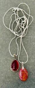 (2) Beautiful Gemstone Necklaces