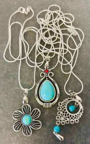 (3) Beautiful Turquoise Necklaces