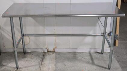 Single Tier Stationary Stainless Commercial Kitchen Table - 35"H x 60"L x 24"D
