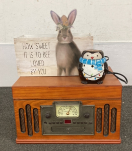 Crosley Stereo, Wax Warmer, Scented Wax, & Bunny Box