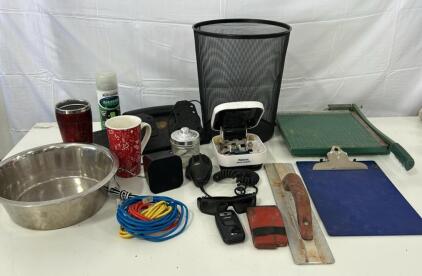(1)Holmes Smoke Grabber (1) Premier Paper Cutting Board (1) 14&rdquo;x11&rdquo; Black Mesh Trash Can & More