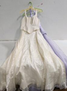 (1) Vintage Night Scene California Dress, Style 7099 (1) David's Bridal Bridesmaid Dress Style F11017