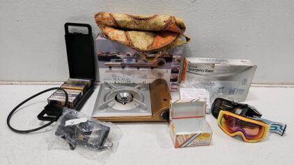 (1) Iwatani Cassette Fu Tatsujin Slim Portable Gas Stove (1) RadioShack Personal Emergency Dialer (1) Honda Transmission Filter Oil Pan And More