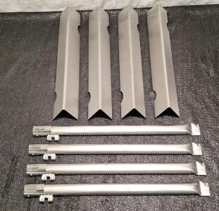(1) Set Of (4) 17" BBQ Heat Shields & (4) 19" BBQ Burner Tubes