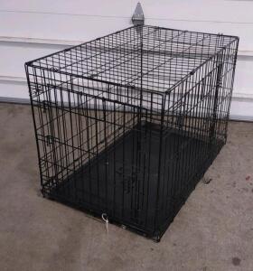 36"x 22&frac12;"x 25" (Black) Dog Caged Kennel