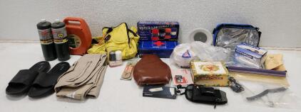 (1) Olympus Stylus Zoom 115 Film Camera (2) Coleman 16 oz All-Purpose Propane Fuel Cylinder (1) Spyderco Grasshopper Folding Knife And More