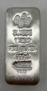 1000 Gram 999.0 Fine Silver Bar