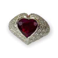 $14,350 Value, 14K GIA Ruby & Diamond Ring