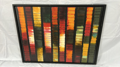 (1) 42&rdquo;x36&rdquo; Colorful Oil Painting Wall Art