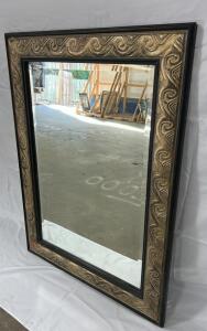(1) 44&rdquo;x32&rdquo; Black And Gold Mirror