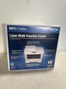 (1) Brother MFC-7360n Laser Multi- Function Center - Print, Copy, Scan, Fax