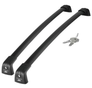 (1) JOYTUTUS Roof Rack Cross Bar Set Compatible W/ 39"W Side Rails, Anti-Theft Lockable Aluminum Luggage Crossbar Set