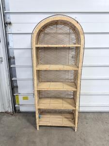 (1) Wicker Shelving Home Decor- 72&rdquo;Hx29&rdquo;Wx14&rdquo;D