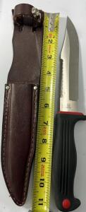 Kershaw 1010 Roughneck Hunting Knife W/Leather Sheath /+$100 Value