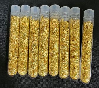 (8) Bottles of Gold Flake/Leaf Gold