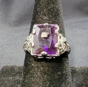 Purple Amethyst Ring, size 9