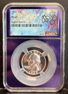 1960 Washington Quarter, PF 67, NGC Certified, 90% Silver