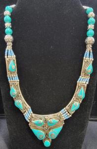 Beautiful Large Natural Turquoise Necklace