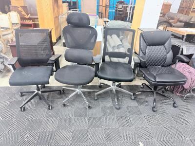 (4) Rolling Office Chairs