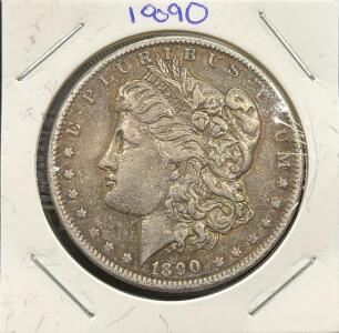 1890 Morgan Silver Dollar, Liberty Head, United States Coin