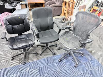 (3) Assorted Office Chairs