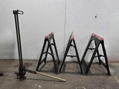 Hi-Lift Jack 48" PJ ,(3) 350LBS Capacity Saw Horse (1of2)