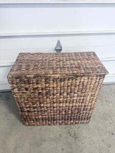 (1) Wicker Hamper - 27&rdquo;Hx14.5&rdquo;Dx24&rdquo;W
