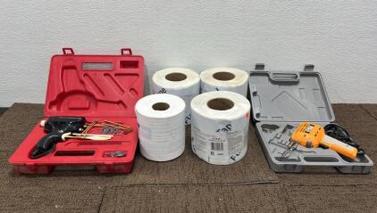 (3) 6&rdquo;X 75&rsquo;) (15.24CM X 22.86m) DuPont Flashing Tape,(1) 6&rdquo; C 300 (152.4mm X 91.44m)Moist Tape PF Window and Door Flashing ,(2) Soldering Iron Guns Turn On ..
