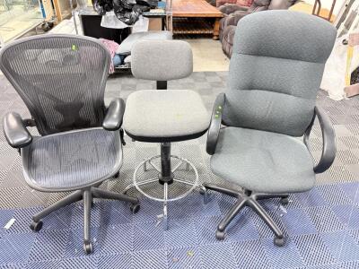 (3) Assorted Office Chairs