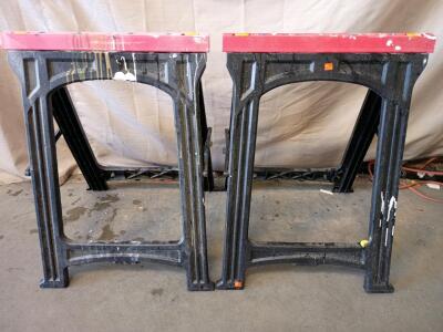 A Set of Plastic Heavy-Duty Sawhorse's 31"x23"